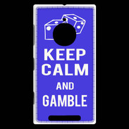 Coque Nokia Lumia 830 Keep Calm Gamble Bleu