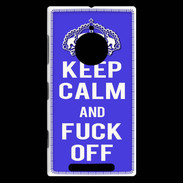 Coque Nokia Lumia 830 Keep Calm Fuck off bleu