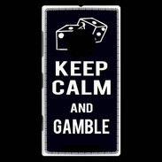 Coque Nokia Lumia 830 Keep Calm Gamble Noir