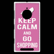 Coque Nokia Lumia 830 Keep Calm Go Shopping Rose