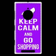 Coque Nokia Lumia 830 Keep Calm Go Shopping Violet