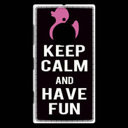 Coque Nokia Lumia 830 Keep Calm Have fun Noir