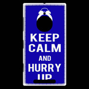 Coque Nokia Lumia 830 Keep Calm Hurry up Bleu