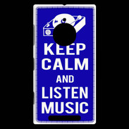 Coque Nokia Lumia 830 Keep Calm Listen music Bleu