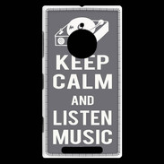 Coque Nokia Lumia 830 Keep Calm Listen music Gris