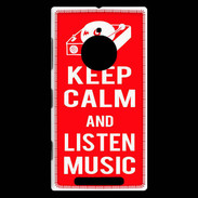 Coque Nokia Lumia 830 Keep Calm Listen music Rouge