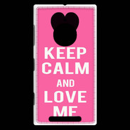Coque Nokia Lumia 830 Keep Calm Love me Rose