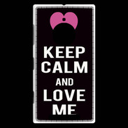 Coque Nokia Lumia 830 Keep Calm Love Noir