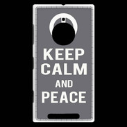 Coque Nokia Lumia 830 Keep Calm Peace Gris