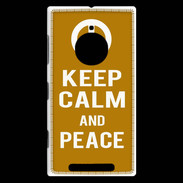 Coque Nokia Lumia 830 Keep Calm Peace Orange