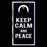 Coque Nokia Lumia 830 Keep Calm Peace Noir