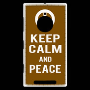 Coque Nokia Lumia 830 Keep Calm Peace Marron