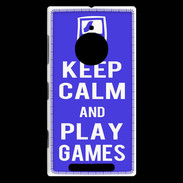 Coque Nokia Lumia 830 Keep Calm Play games Bleu