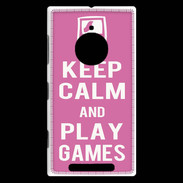 Coque Nokia Lumia 830 Keep Calm Play games Rose