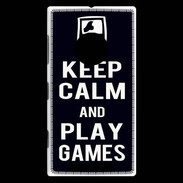 Coque Nokia Lumia 830 Keep Calm Play games Noir