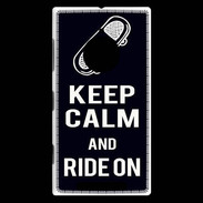 Coque Nokia Lumia 830 Keep Calm Ride on Noir
