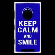 Coque Nokia Lumia 830 Keep Calm Smile Bleu