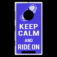Coque Nokia Lumia 830 Keep Calm Ride on Bleu