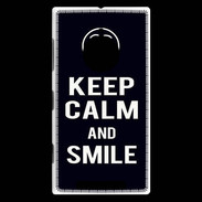 Coque Nokia Lumia 830 Keep Calm Smile Noir