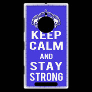 Coque Nokia Lumia 830 Keep Calm Stay strong Bleu