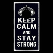 Coque Nokia Lumia 830 Keep Calm Stay strong Noir