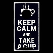 Coque Nokia Lumia 830 Keep Calm Take a cup Noir