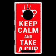 Coque Nokia Lumia 830 Keep Calm Take a cup Rouge