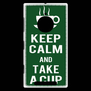 Coque Nokia Lumia 830 Keep Calm Take a cup Vert