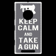 Coque Nokia Lumia 830 Keep Calm Take a gun Gris