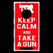 Coque Nokia Lumia 830 Keep Calm Take a gun Rouge