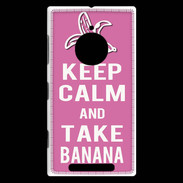 Coque Nokia Lumia 830 Keep Calm Take Banana Rose
