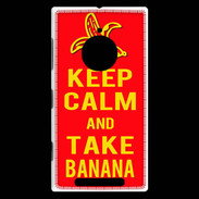 Coque Nokia Lumia 830 Keep Calm Take Banana Rouge