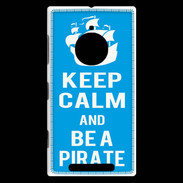 Coque Nokia Lumia 830 Keep Calm Be a Pirate Cyan