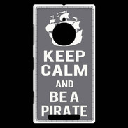 Coque Nokia Lumia 830 Keep Calm Be a Pirate Gris