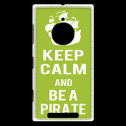 Coque Nokia Lumia 830 Keep Calm Be a Pirate Vert pomme
