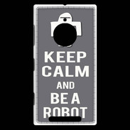 Coque Nokia Lumia 830 Keep Calm Be a Robot Gris
