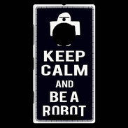 Coque Nokia Lumia 830 Keep Calm Be a Robot Noir