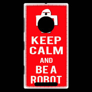 Coque Nokia Lumia 830 Keep Calm Be a Robot Rouge