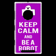 Coque Nokia Lumia 830 Keep Calm Be a Robot Violet