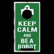 Coque Nokia Lumia 830 Keep Calm Be a Robot Vert