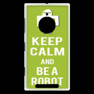 Coque Nokia Lumia 830 Keep Calm Be a Robot Vert pomme