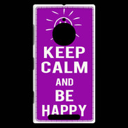 Coque Nokia Lumia 830 Keep Calm Be Happy Violet