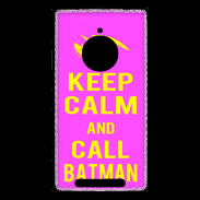 Coque Nokia Lumia 830 Keep Calm Call Batman Rose