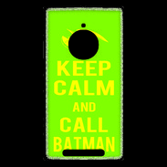 Coque Nokia Lumia 830 Keep Calm Call Batman Vert pomme