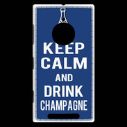 Coque Nokia Lumia 830 Keep Calm Drink Champagne Bleu