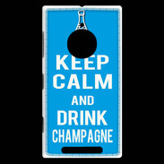 Coque Nokia Lumia 830 Keep Calm Drink champagne Cyan