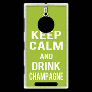 Coque Nokia Lumia 830 Keep Calm Drink champagne Vert pomme