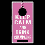 Coque Nokia Lumia 830 Keep Calm Drink champagne Rose