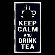 Coque Nokia Lumia 830 Keep Calm Drink Tea Noir