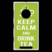 Coque Nokia Lumia 830 Keep Calm Drink Tea Vert pomme